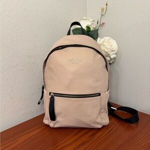 Kate Spade Light Tan Backpack with Black Accents